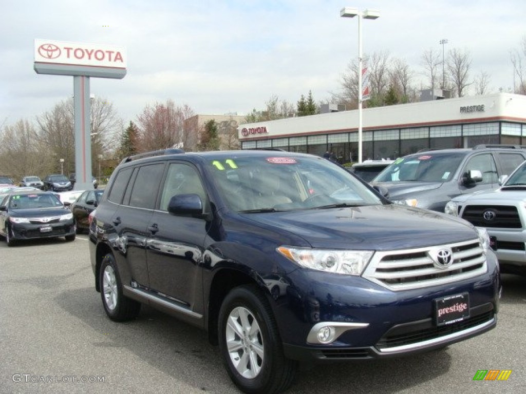 2011 Highlander SE 4WD - Nautical Blue Pearl / Sand Beige photo #1