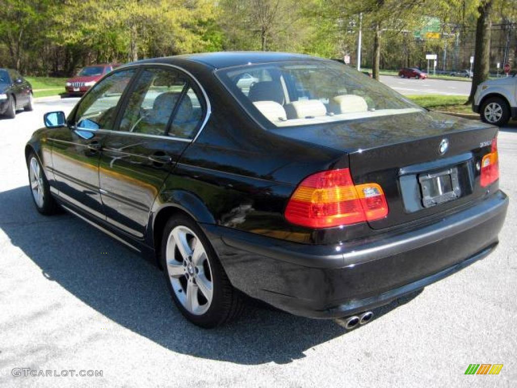 2005 3 Series 330i Sedan - Jet Black / Sand photo #2