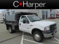 Oxford White 2006 Ford F350 Super Duty XL Regular Cab 4x4 Dump Truck
