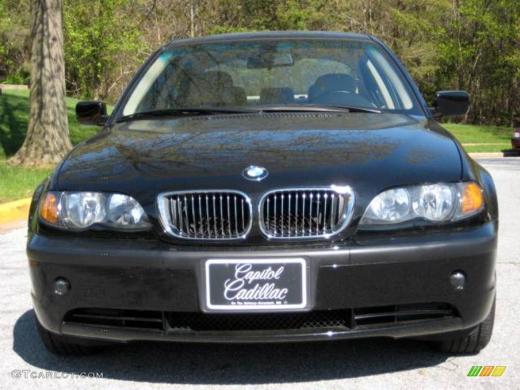 2005 3 Series 330i Sedan - Jet Black / Sand photo #7