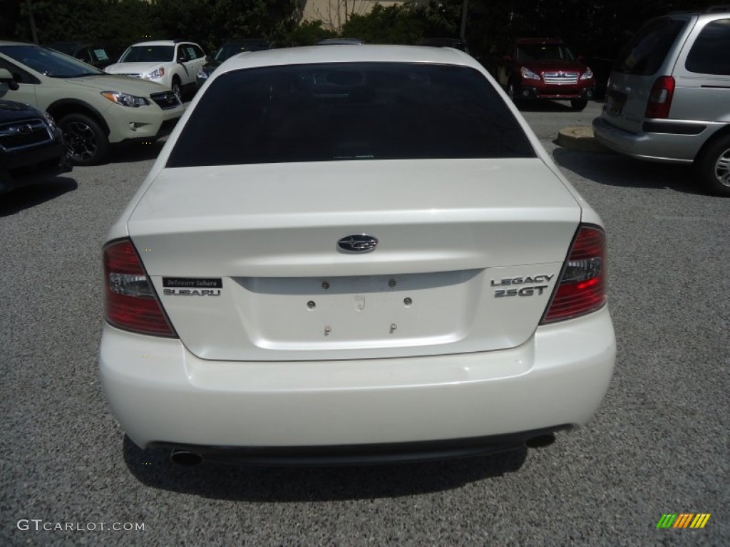 2005 Legacy 2.5 GT Sedan - Satin White Pearl / Charcoal Black photo #7