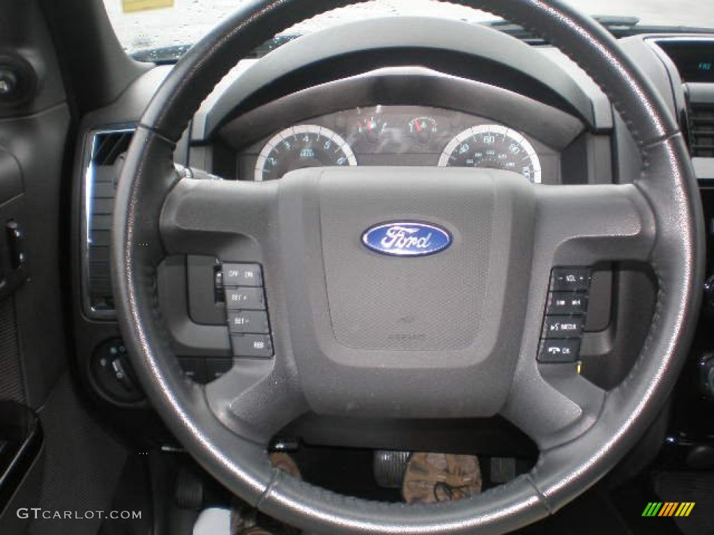 2010 Ford Escape XLT V6 Sport Package Charcoal Black Steering Wheel Photo #79820992