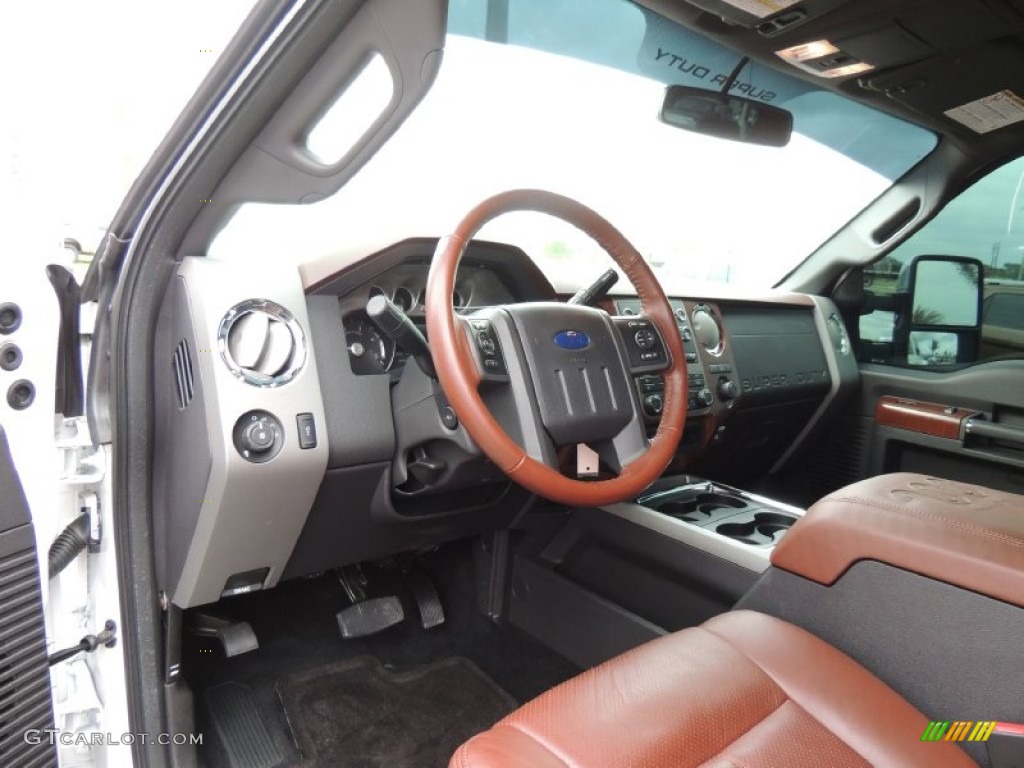 Chaparral Leather Interior 2012 Ford F350 Super Duty King Ranch Crew Cab 4x4 Dually Photo #79823959