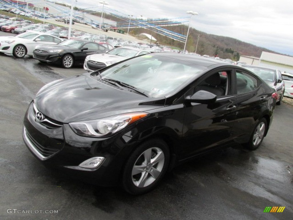 2012 Elantra GLS - Midnight Black / Gray photo #5