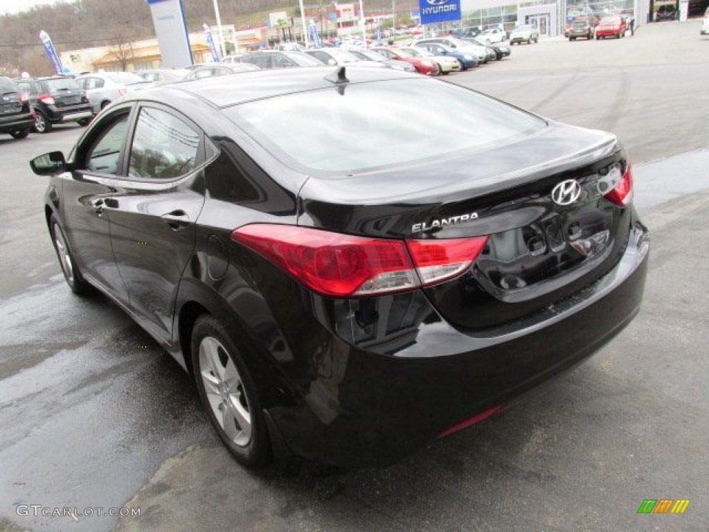2012 Elantra GLS - Midnight Black / Gray photo #7