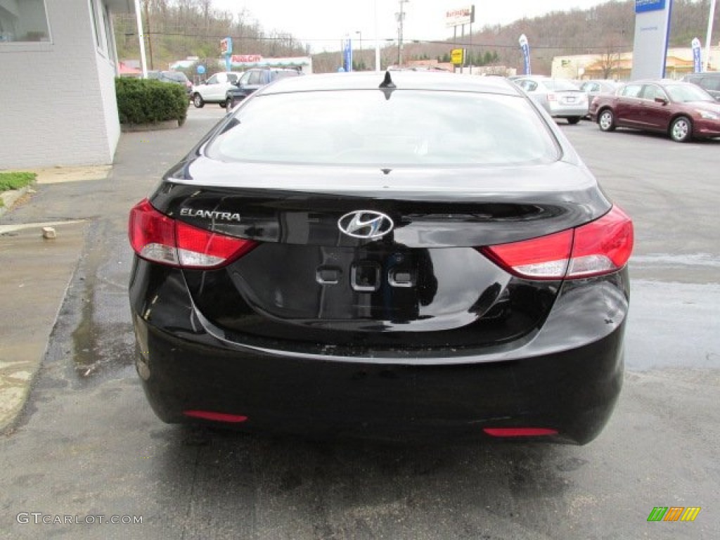 2012 Elantra GLS - Midnight Black / Gray photo #8