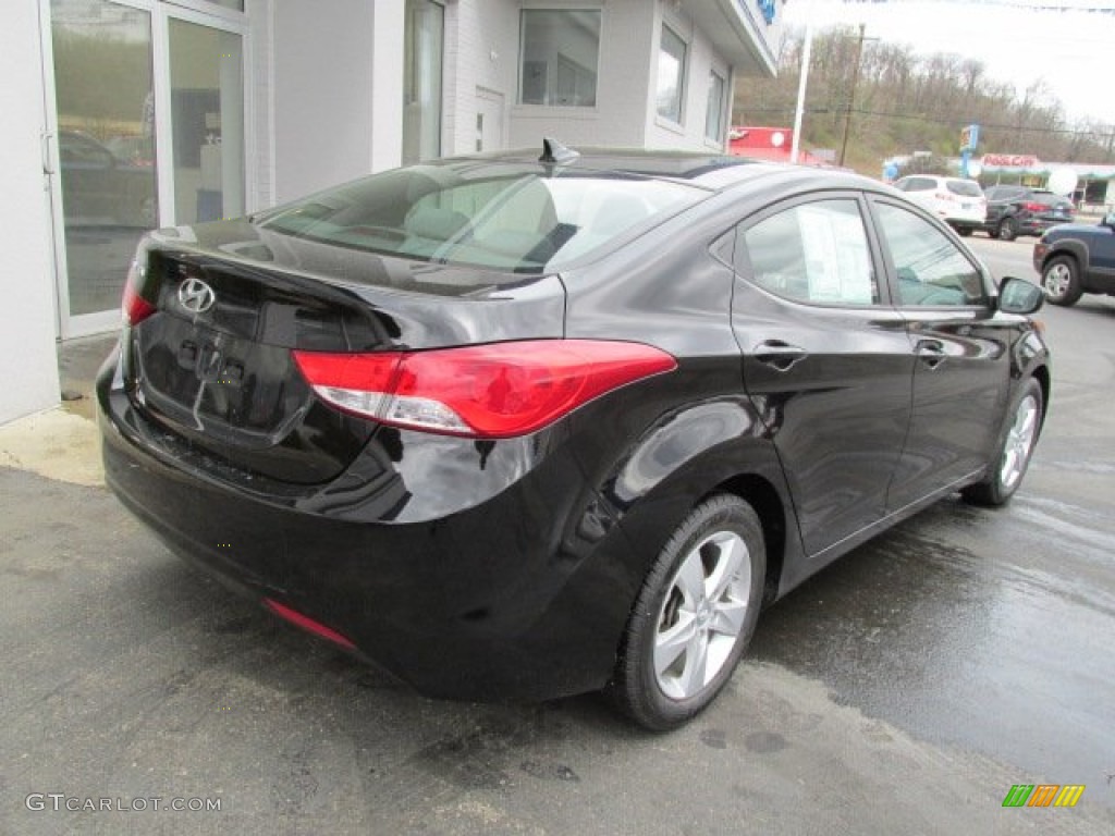 2012 Elantra GLS - Midnight Black / Gray photo #9