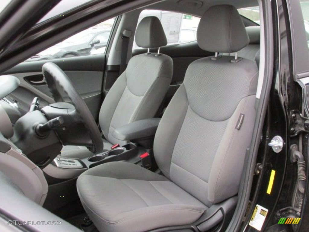 2012 Elantra GLS - Midnight Black / Gray photo #12