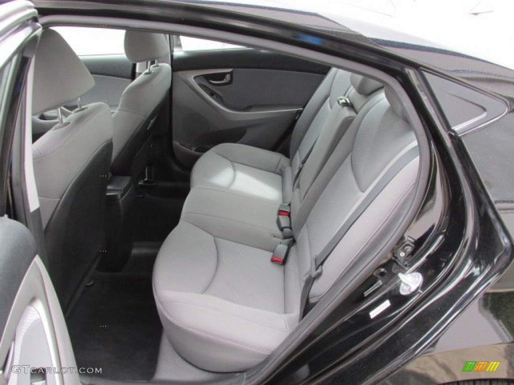 2012 Elantra GLS - Midnight Black / Gray photo #19