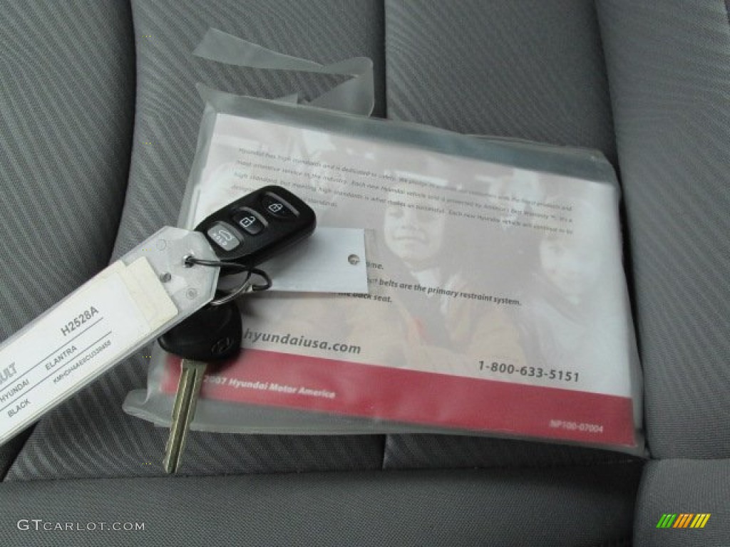2012 Elantra GLS - Midnight Black / Gray photo #23