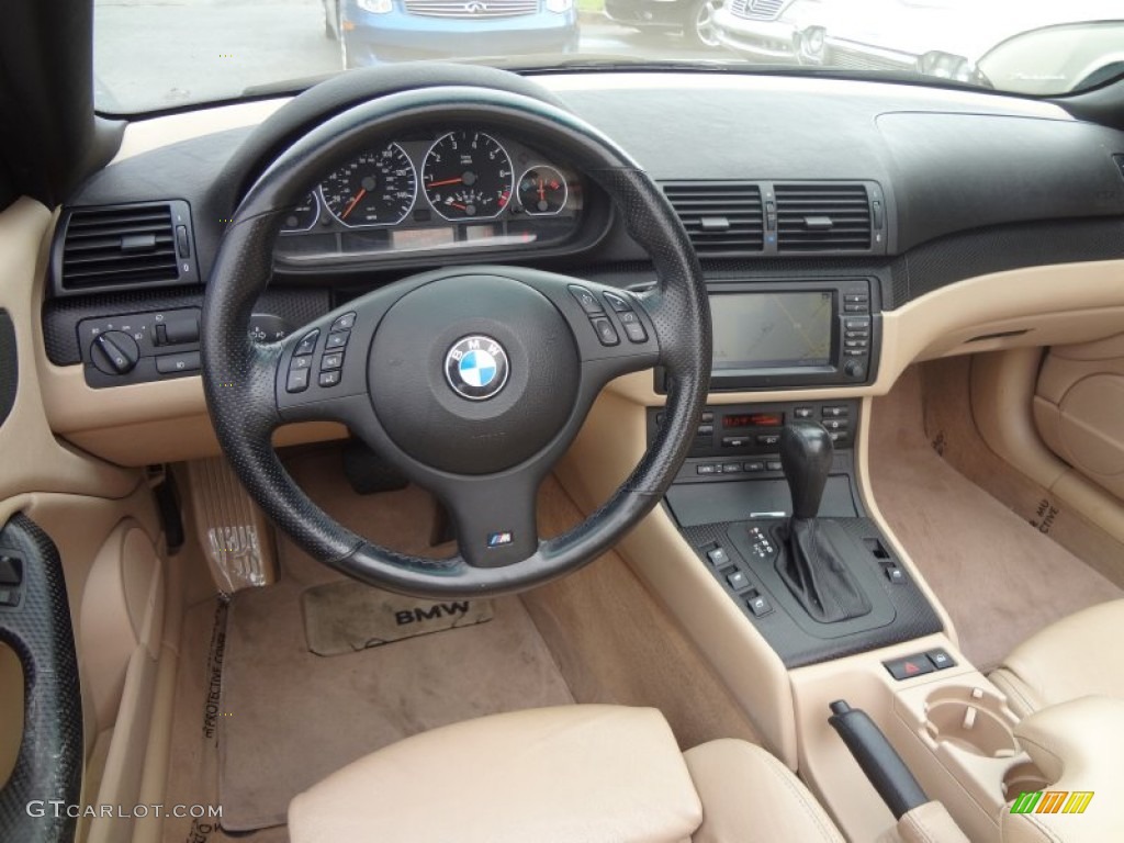 2005 BMW 3 Series 330i Convertible Sand Dashboard Photo #79825039
