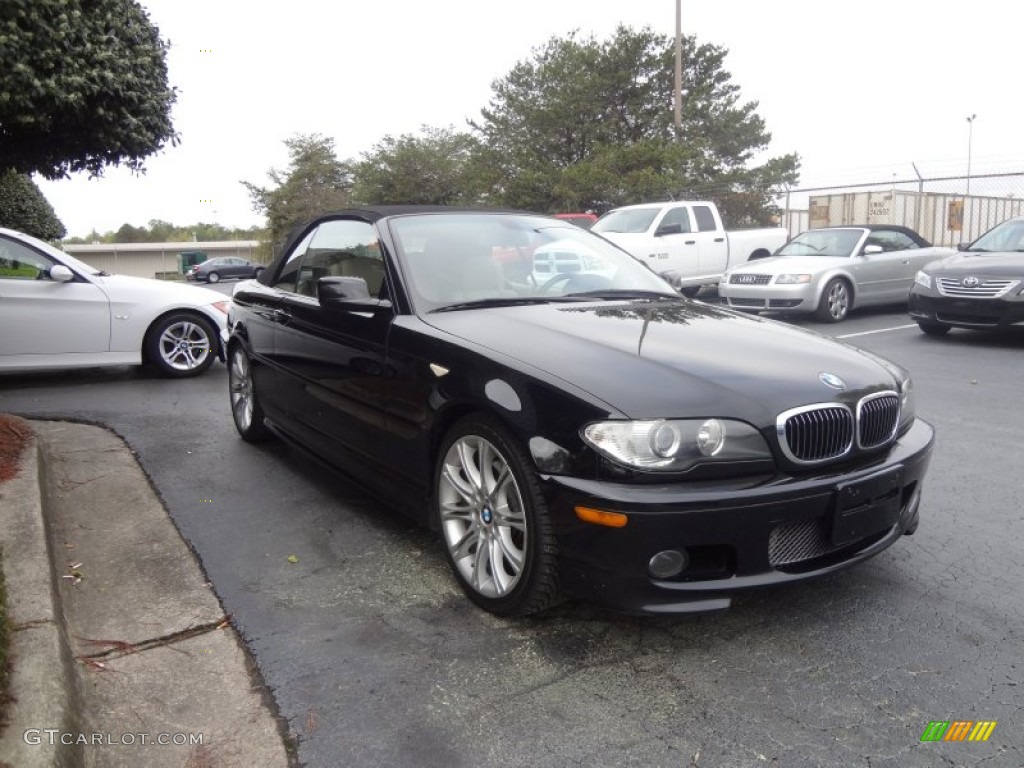 2005 3 Series 330i Convertible - Black Sapphire Metallic / Sand photo #11