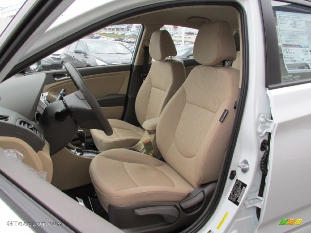 Beige Interior 2013 Hyundai Accent GLS 4 Door Photo #79825489