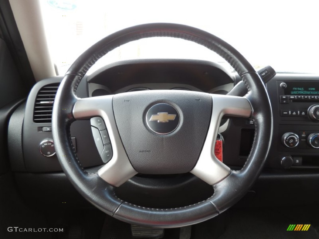 2008 Chevrolet Silverado 1500 LT Crew Cab Ebony Steering Wheel Photo #79825708