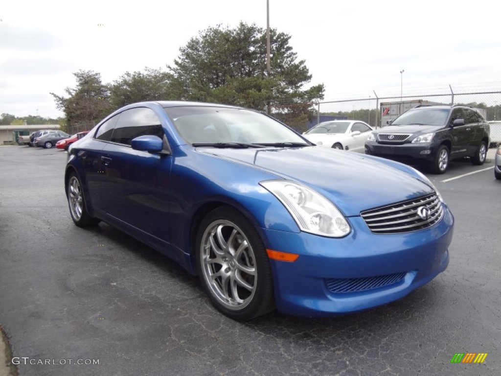 2007 G 35 Coupe - Athens Blue Pearl Metallic / Stone Gray photo #3