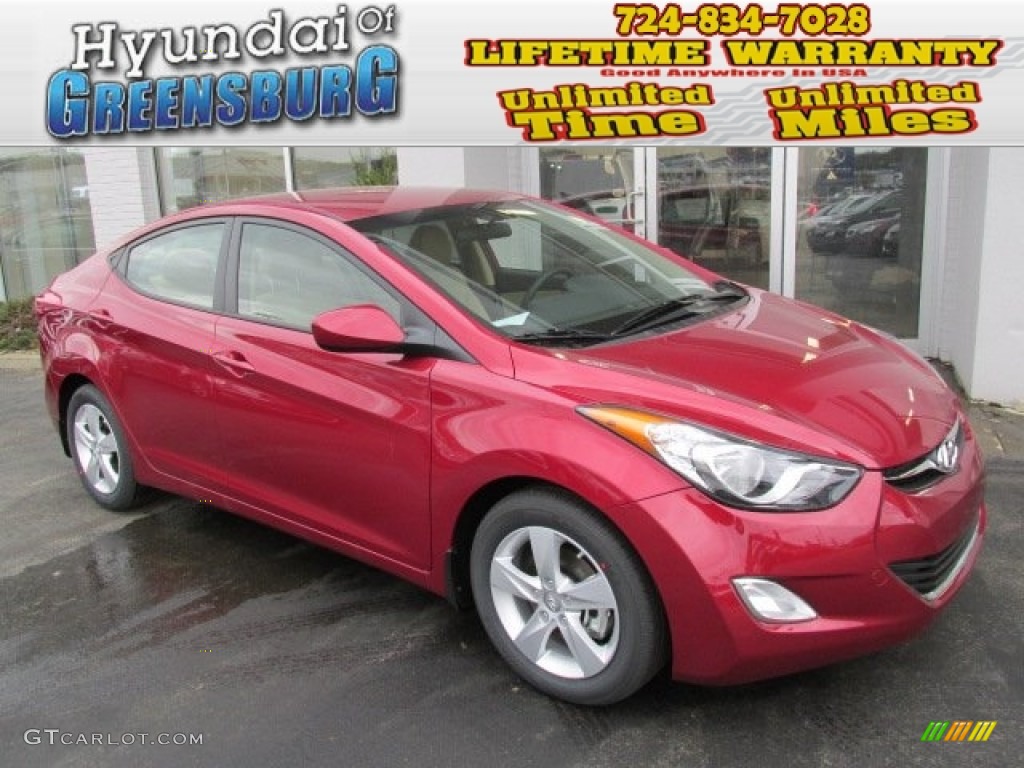 2013 Elantra GLS - Sparkling Ruby / Beige photo #1