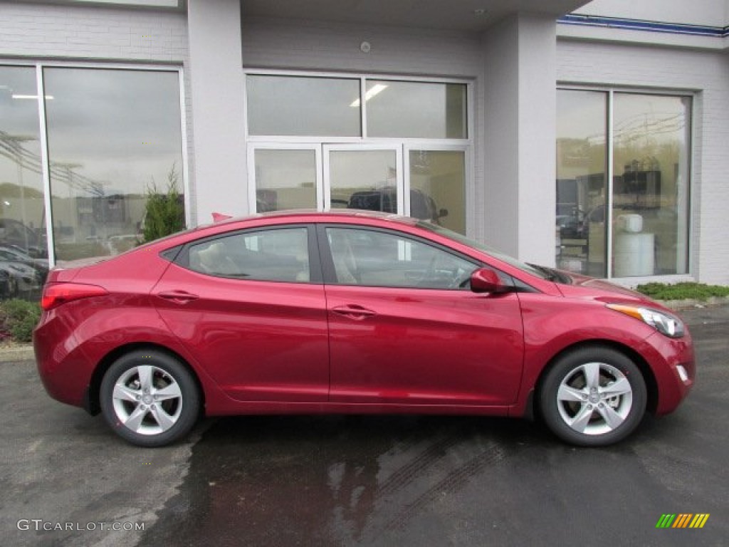 2013 Elantra GLS - Sparkling Ruby / Beige photo #2