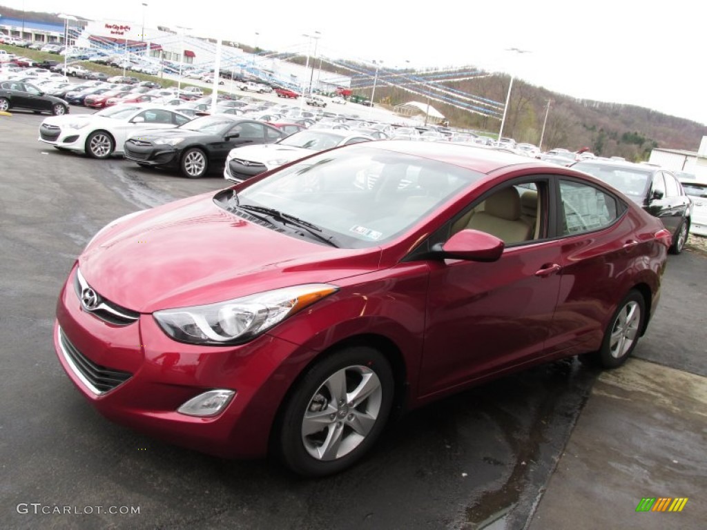 2013 Elantra GLS - Sparkling Ruby / Beige photo #3