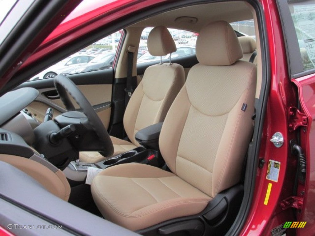 2013 Elantra GLS - Sparkling Ruby / Beige photo #7