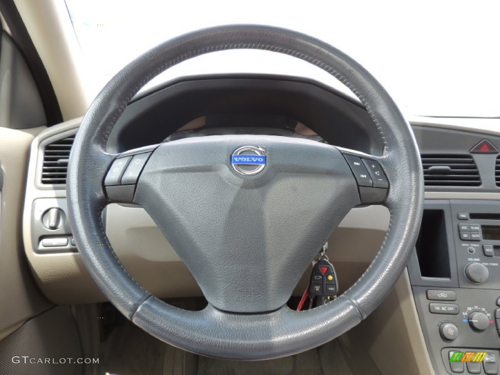 2003 Volvo S60 2.4T Taupe Steering Wheel Photo #79827312
