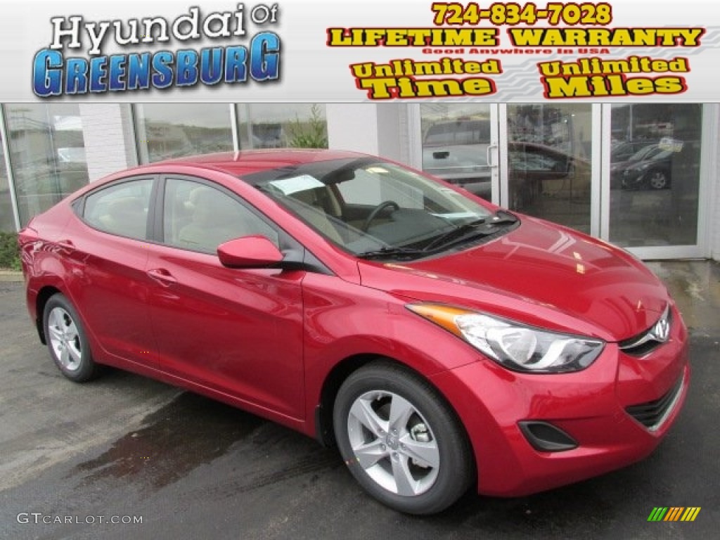2013 Elantra GLS - Red Allure / Beige photo #1