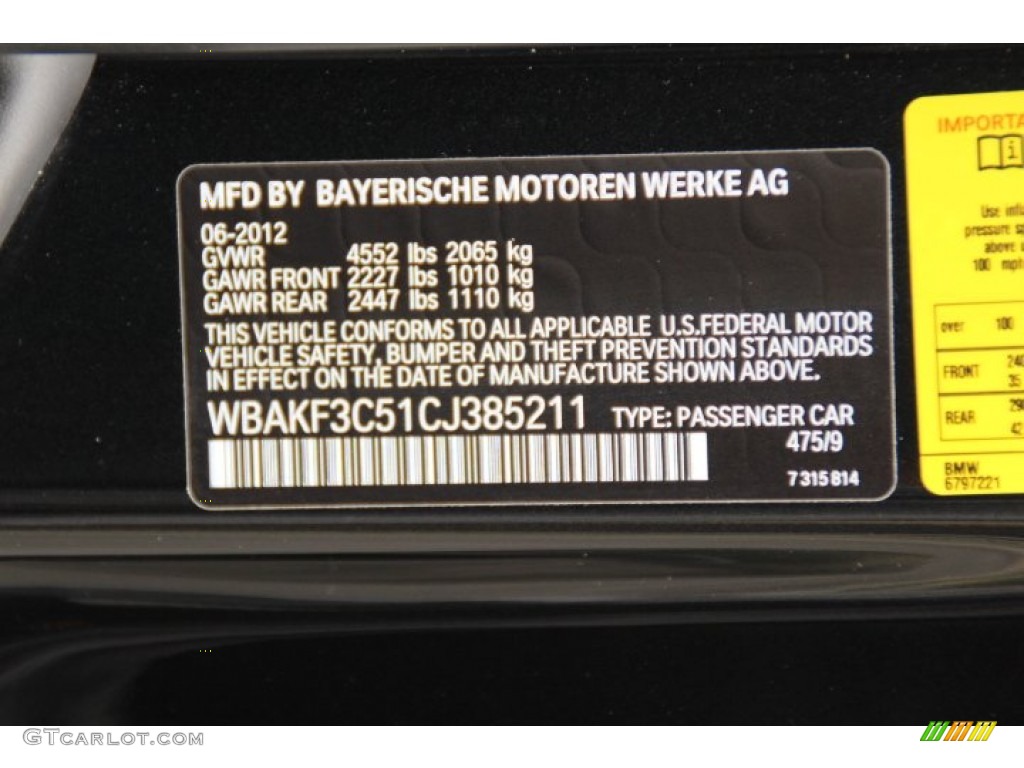 2012 3 Series 328i xDrive Coupe - Black Sapphire Metallic / Black photo #32