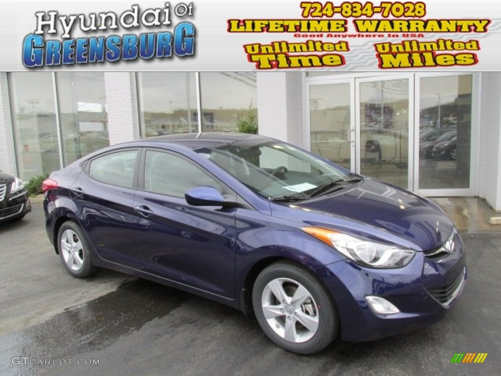 2013 Elantra GLS - Indigo Night / Gray photo #1