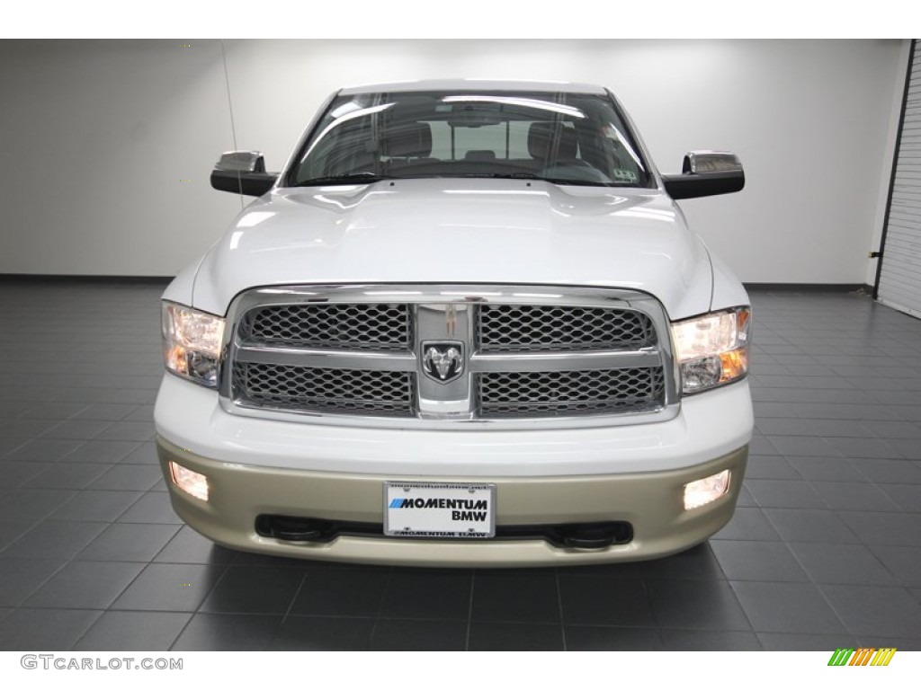 2012 Ram 1500 Laramie Longhorn Crew Cab 4x4 - Bright White / Dark Slate Gray/Russet photo #6