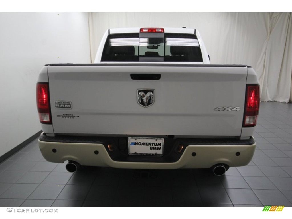 2012 Ram 1500 Laramie Longhorn Crew Cab 4x4 - Bright White / Dark Slate Gray/Russet photo #13