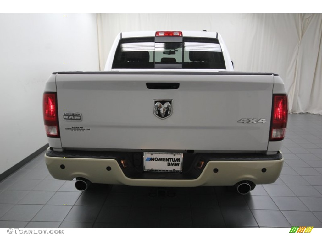 2012 Ram 1500 Laramie Longhorn Crew Cab 4x4 - Bright White / Dark Slate Gray/Russet photo #14