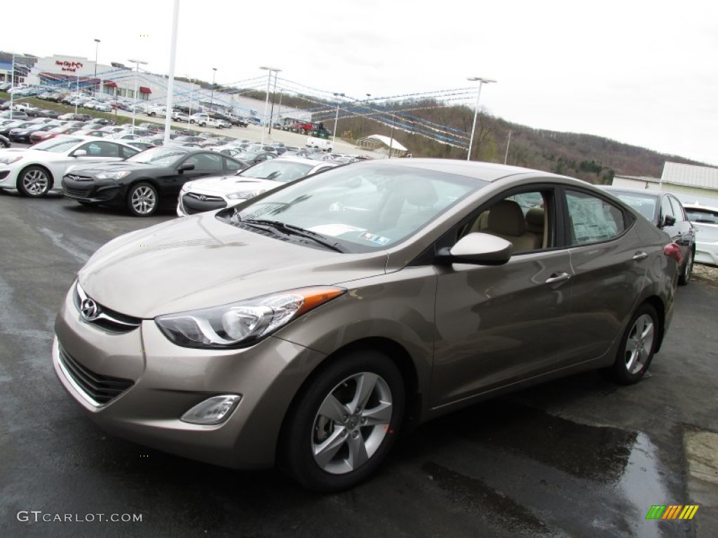 2013 Elantra GLS - Desert Bronze / Beige photo #3