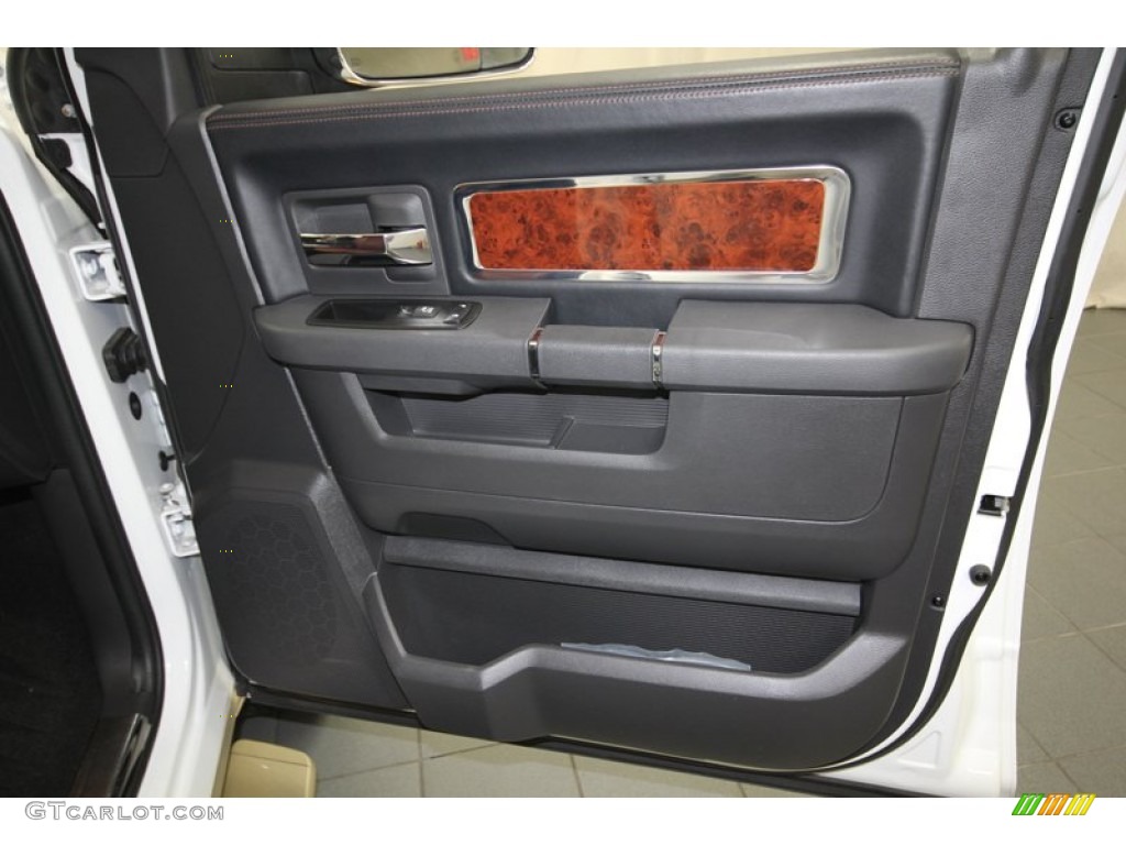 2012 Ram 1500 Laramie Longhorn Crew Cab 4x4 - Bright White / Dark Slate Gray/Russet photo #49