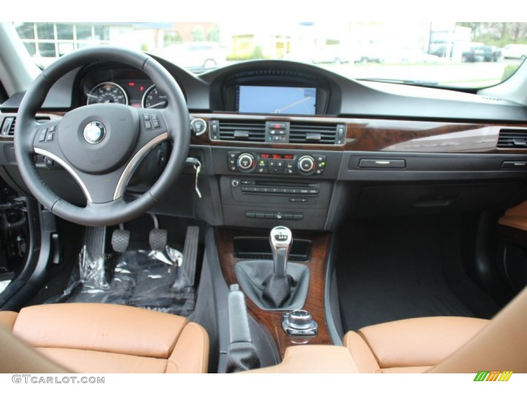 2011 BMW 3 Series 335i xDrive Coupe Saddle Brown Dakota Leather Dashboard Photo #79830980