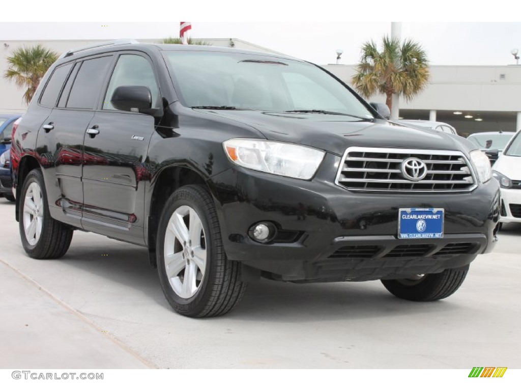 2008 Highlander Limited - Black / Sand Beige photo #1