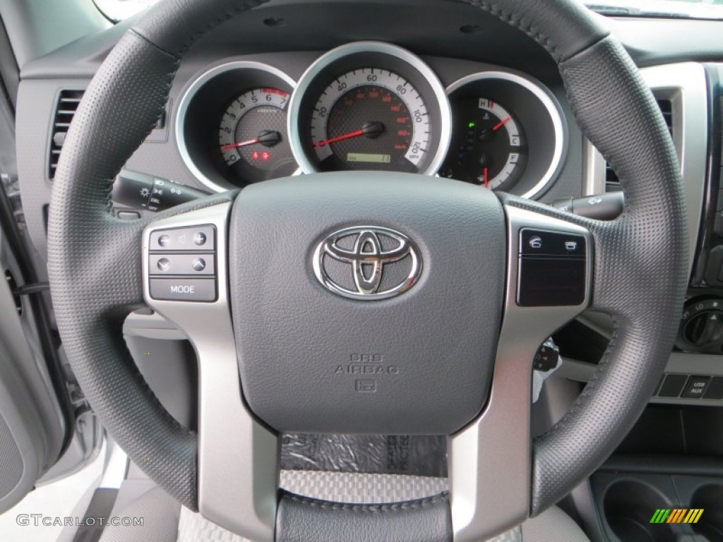 2013 Toyota Tacoma TSS Prerunner Double Cab Graphite Steering Wheel Photo #79832534