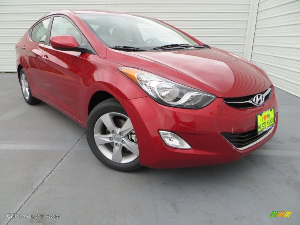 2013 Elantra Limited - Red Allure / Beige photo #1