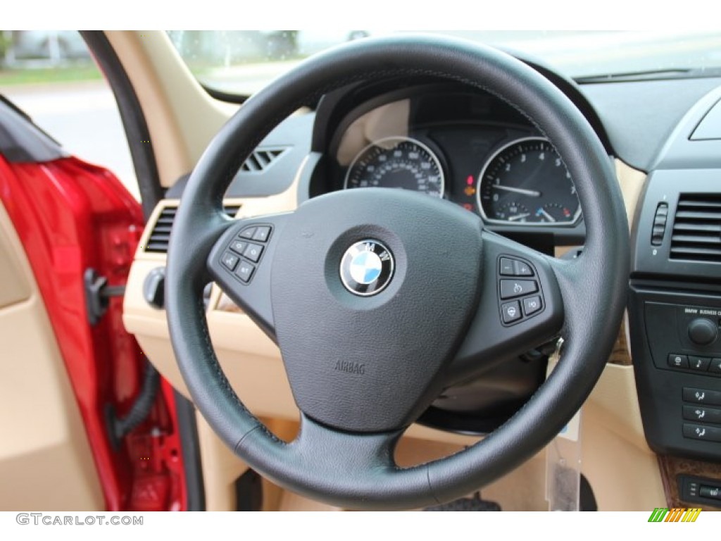 2007 X3 3.0si - Crimson Red / Sand Beige photo #16