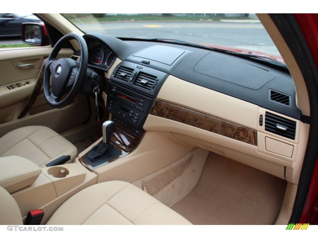 2007 X3 3.0si - Crimson Red / Sand Beige photo #26