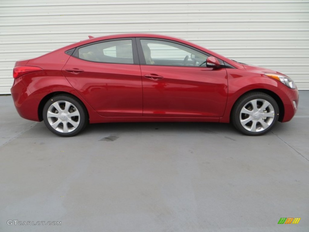 2013 Elantra Limited - Red Allure / Beige photo #3