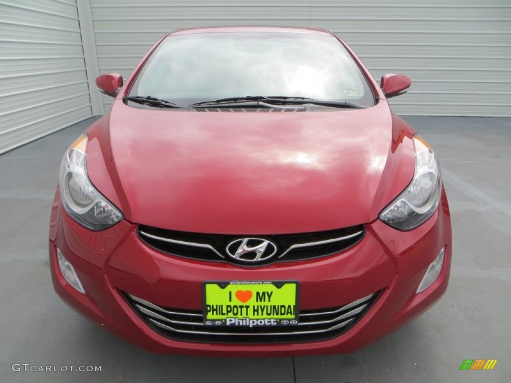 2013 Elantra Limited - Red Allure / Beige photo #8