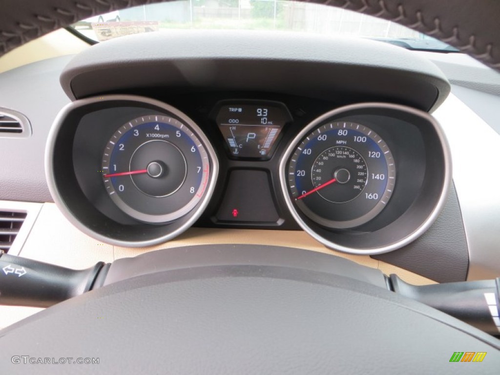 2013 Elantra Limited - Red Allure / Beige photo #32