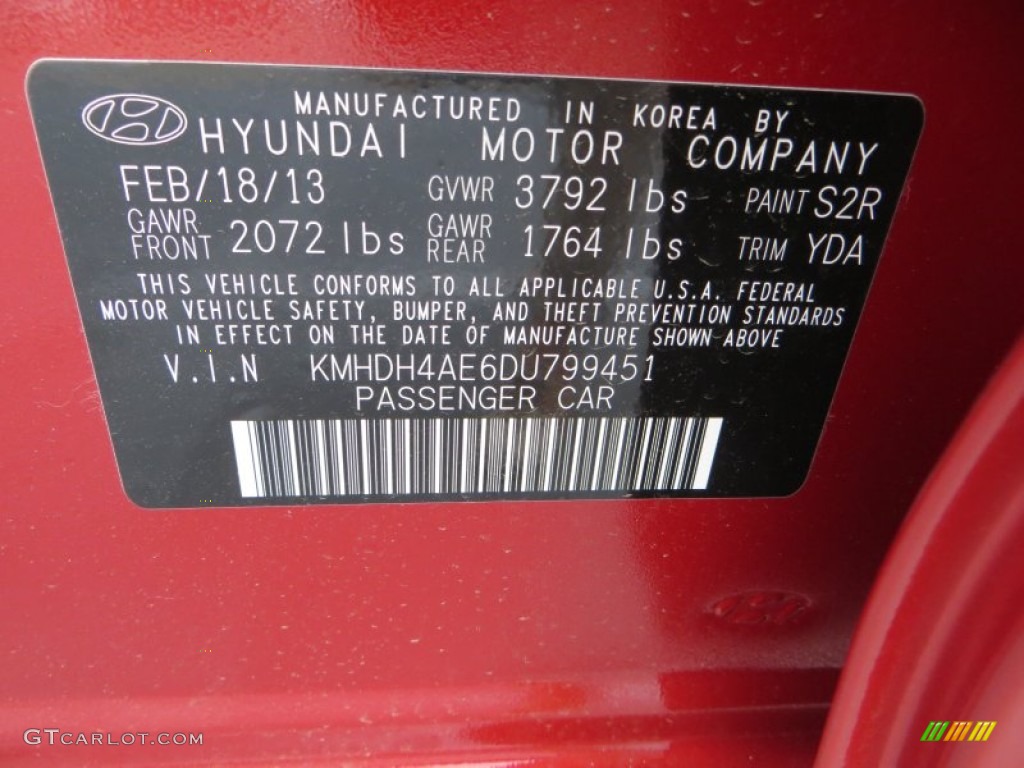 2013 Elantra Limited - Red Allure / Beige photo #35