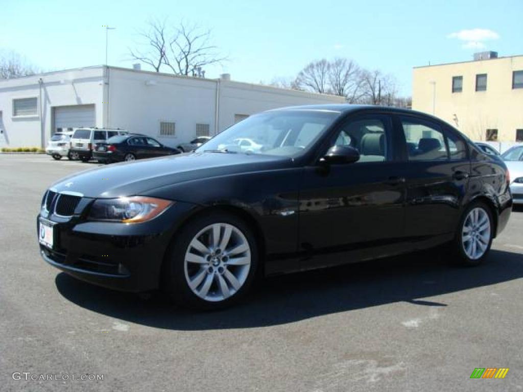 2008 3 Series 328i Sedan - Jet Black / Gray photo #4