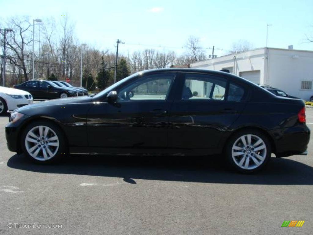 2008 3 Series 328i Sedan - Jet Black / Gray photo #5