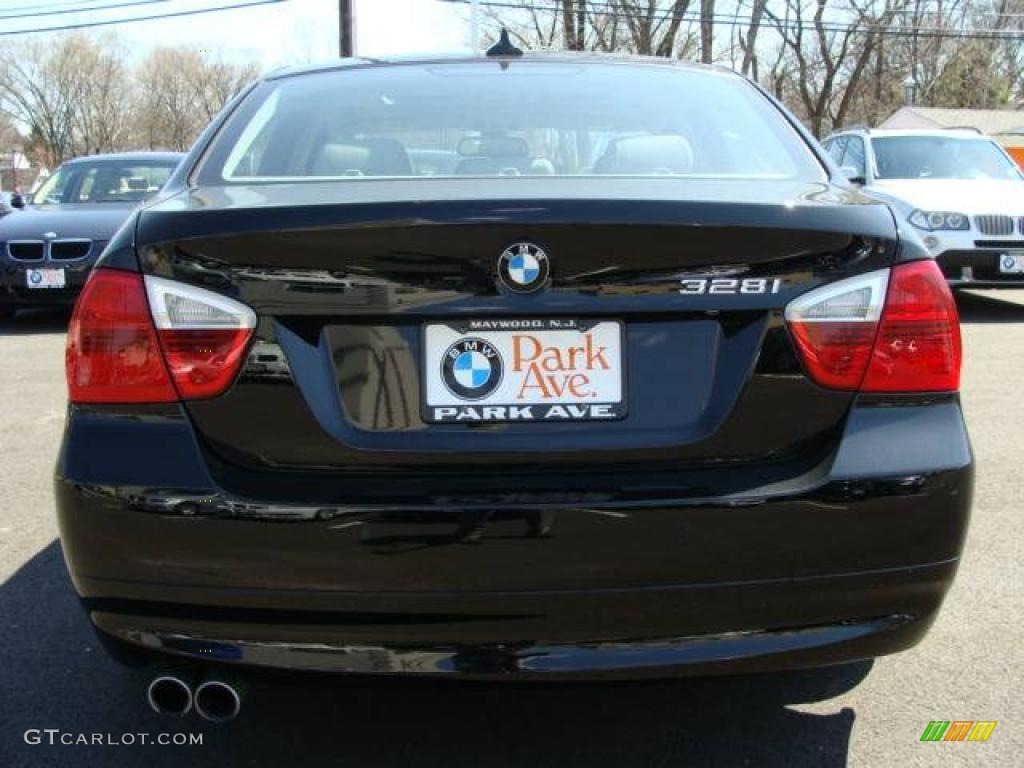 2008 3 Series 328i Sedan - Jet Black / Gray photo #7