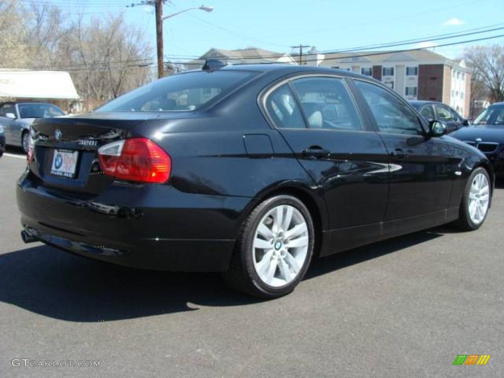 2008 3 Series 328i Sedan - Jet Black / Gray photo #8