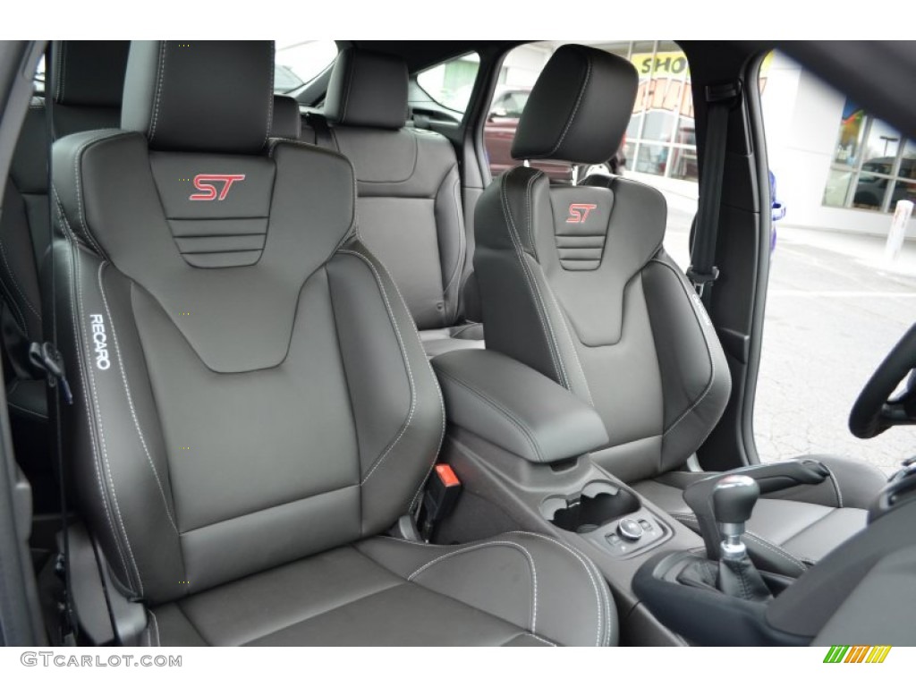 ST Charcoal Black Full-Leather Recaro Seats Interior 2013 Ford Focus ST Hatchback Photo #79835115