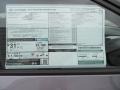 2013 Hyundai Veloster Standard Veloster Model Window Sticker