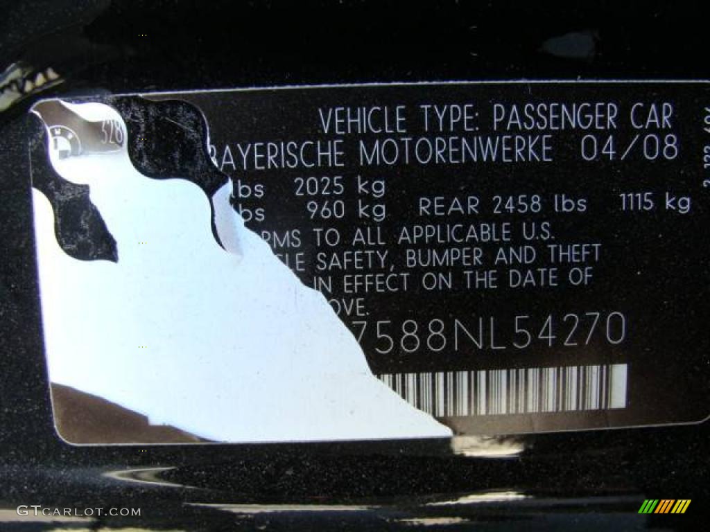 2008 3 Series 328i Sedan - Jet Black / Gray photo #26