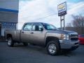 2013 Mocha Steel Metallic Chevrolet Silverado 2500HD Work Truck Crew Cab 4x4  photo #3